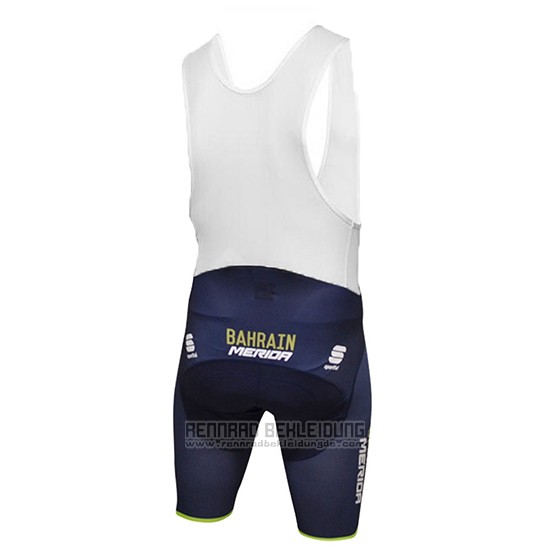 2018 Fahrradbekleidung Bahrain Merida Rot Trikot Kurzarm und Tragerhose